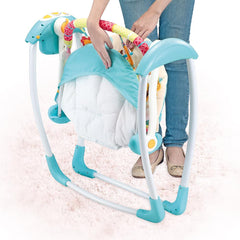 Mastela Deluxe Portable Swing Aqua - For Ages 0-2 Years