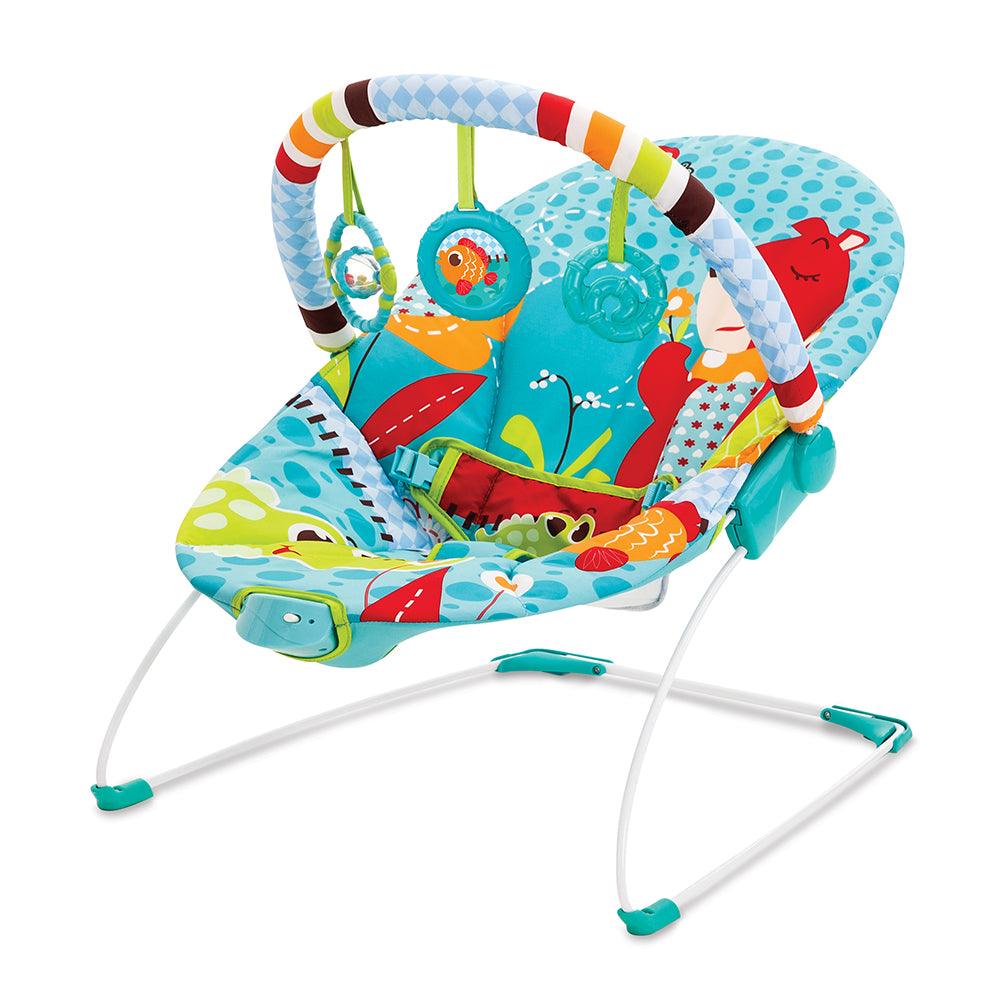 Mastela Soothing Vibration Bouncer Green - For Ages 0-1 Years