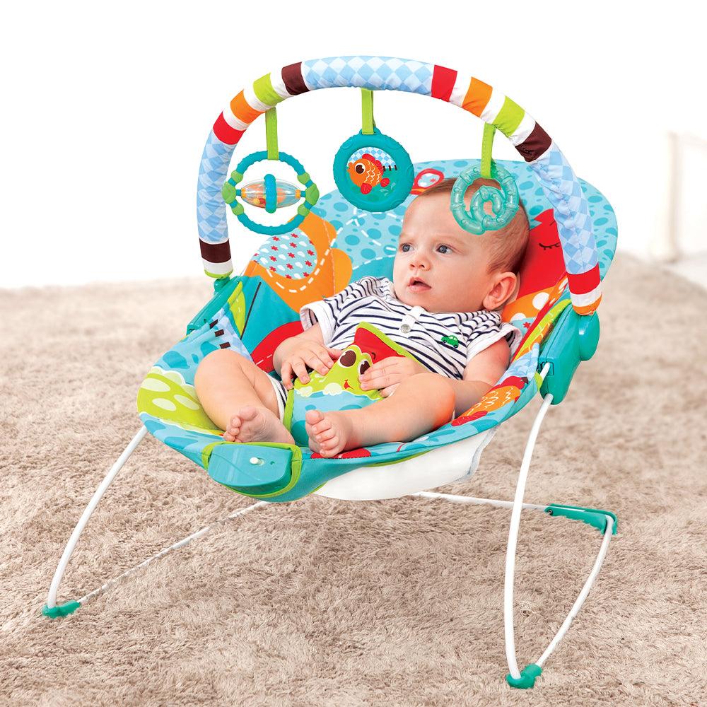 Mastela Soothing Vibration Bouncer Green - For Ages 0-1 Years