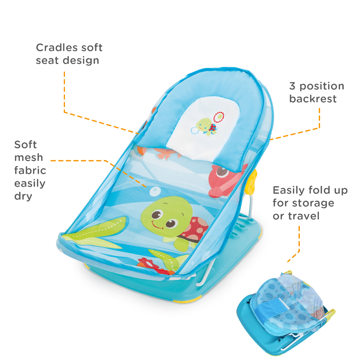 Mastela Deluxe Baby Bather Sky Blue P3 - For Ages 0-1 Years