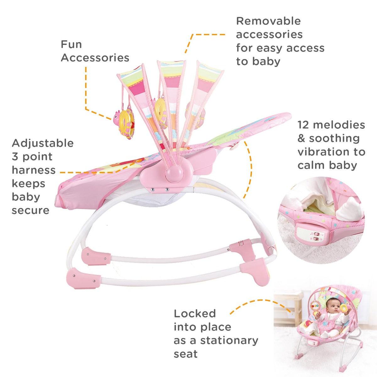 Mastela Baby Rocker Pink - For Ages 0-3 Years