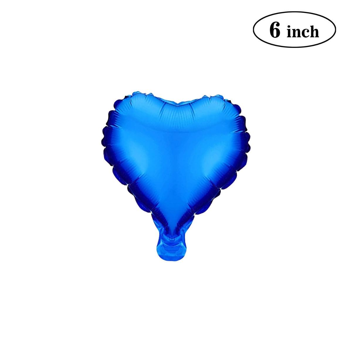 PartyCorp 6 Inch Blue Heart Foil Balloon, 1 pc