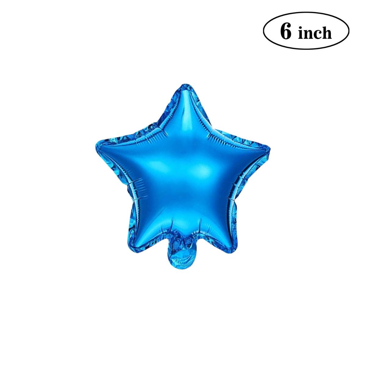 PartyCorp 6 Inch Blue Star Foil Balloon, 1 pc