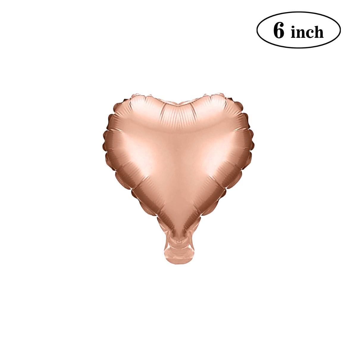 PartyCorp 6 Inch Rose Gold Heart Foil Balloon, 1 pc