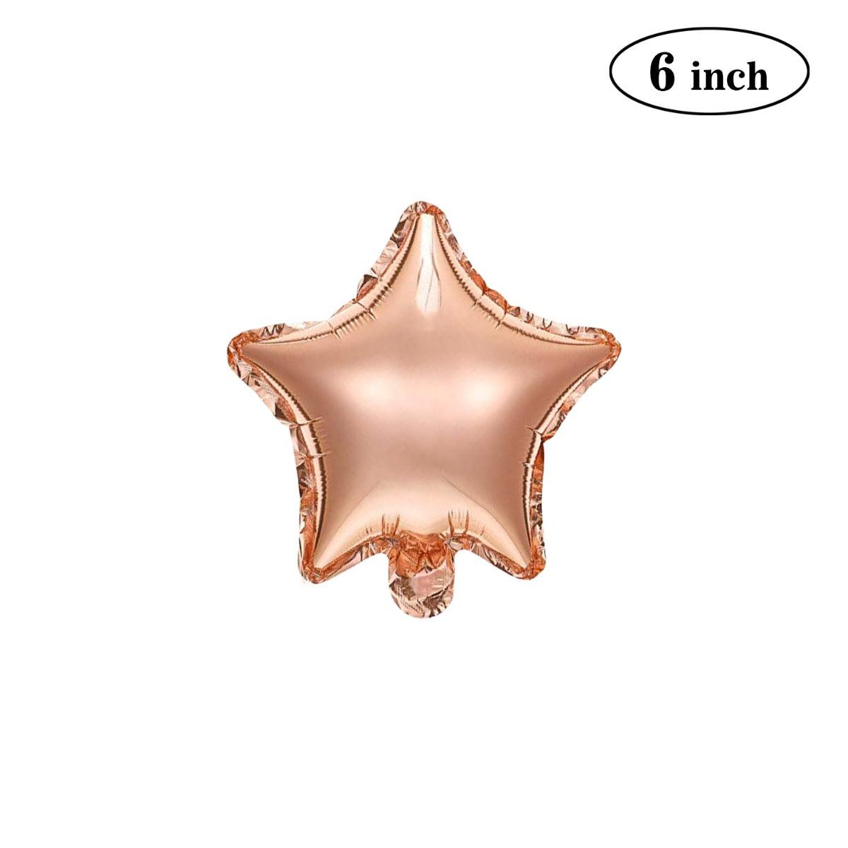 PartyCorp 6 Inch Rose Gold Star Foil Balloon, 1 pc