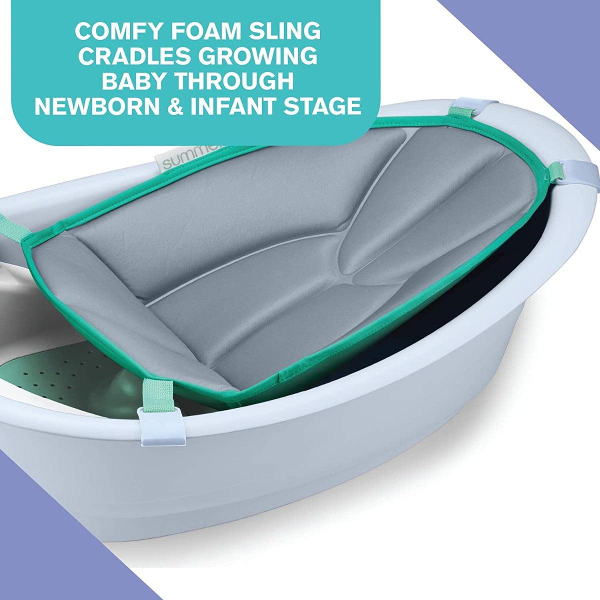 Summer Infant Gentle Support Multi-Stage Bath Tub Neutral - Bath Tub For Ages 0-12 Months
