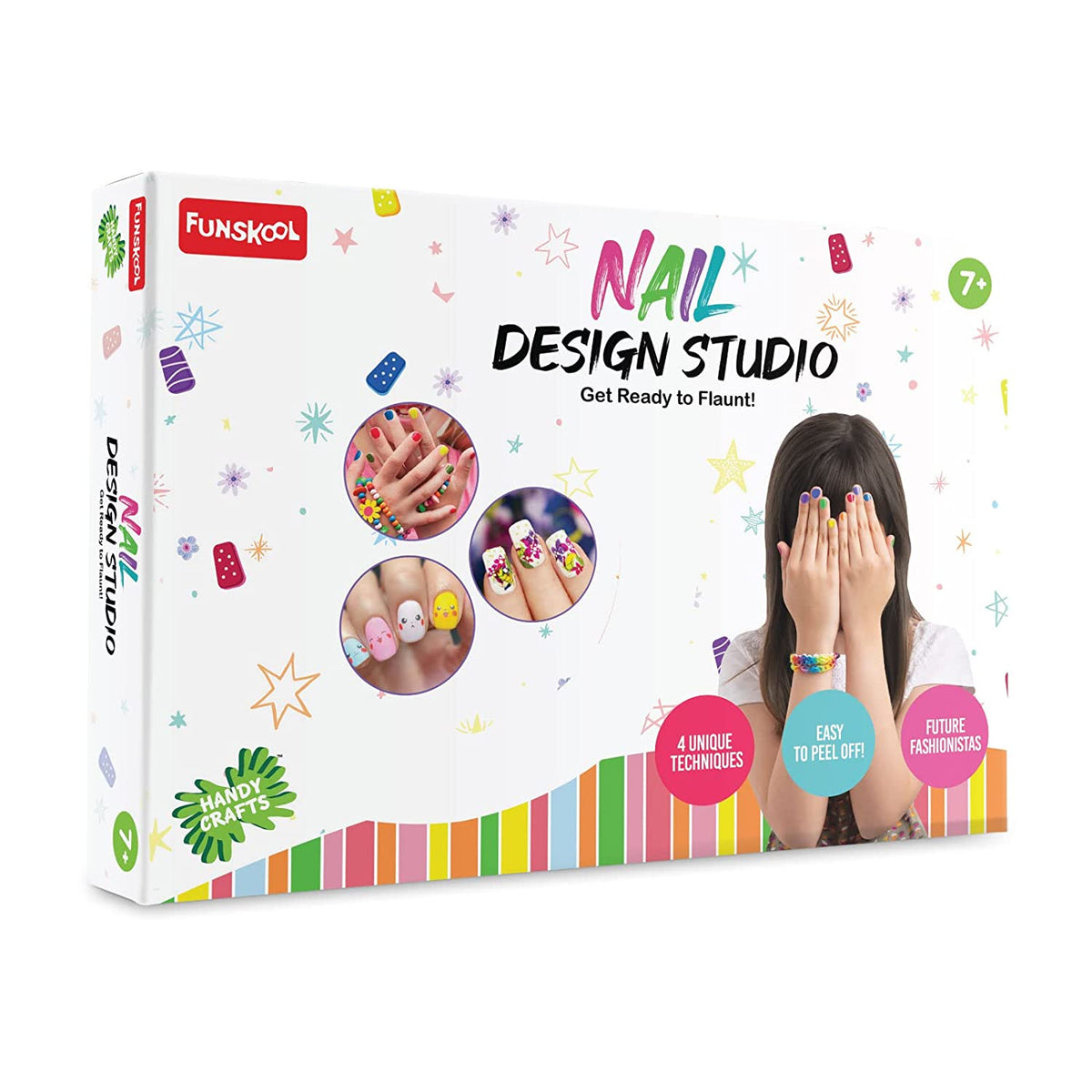 Funskool Handycrafts Nail Design Studio DIY Activity Kit for Girls Ages 7 and Above