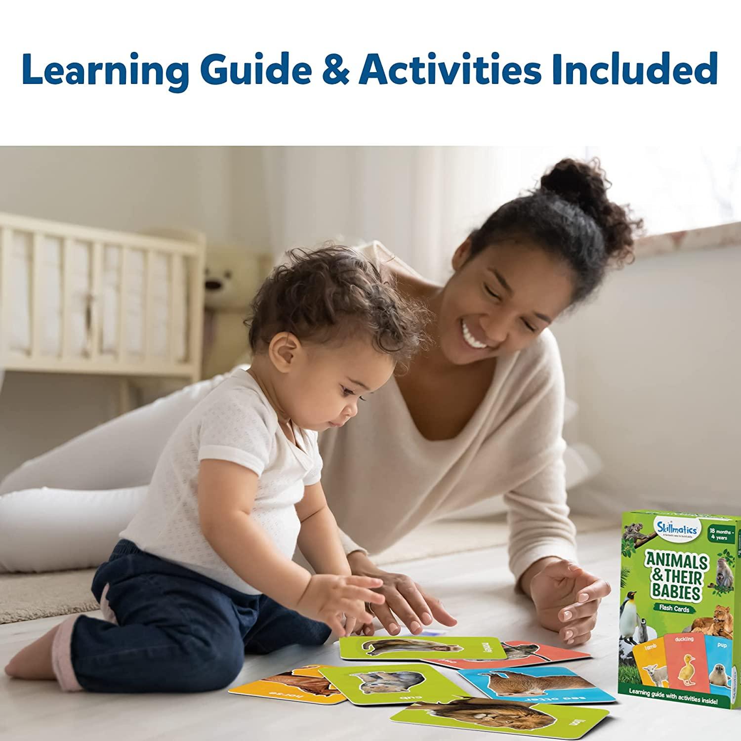 Skillmatics Animals & Their Babies - 3 in 1 Educational Flash Cards for Ages 2+ - FunCorp India