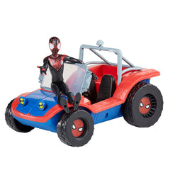 Marvel Spider-Man Spider-Mobile 6-Inch-Scale Miles Morales Action Figure with Vehicle for Kids Ages 4 and Up