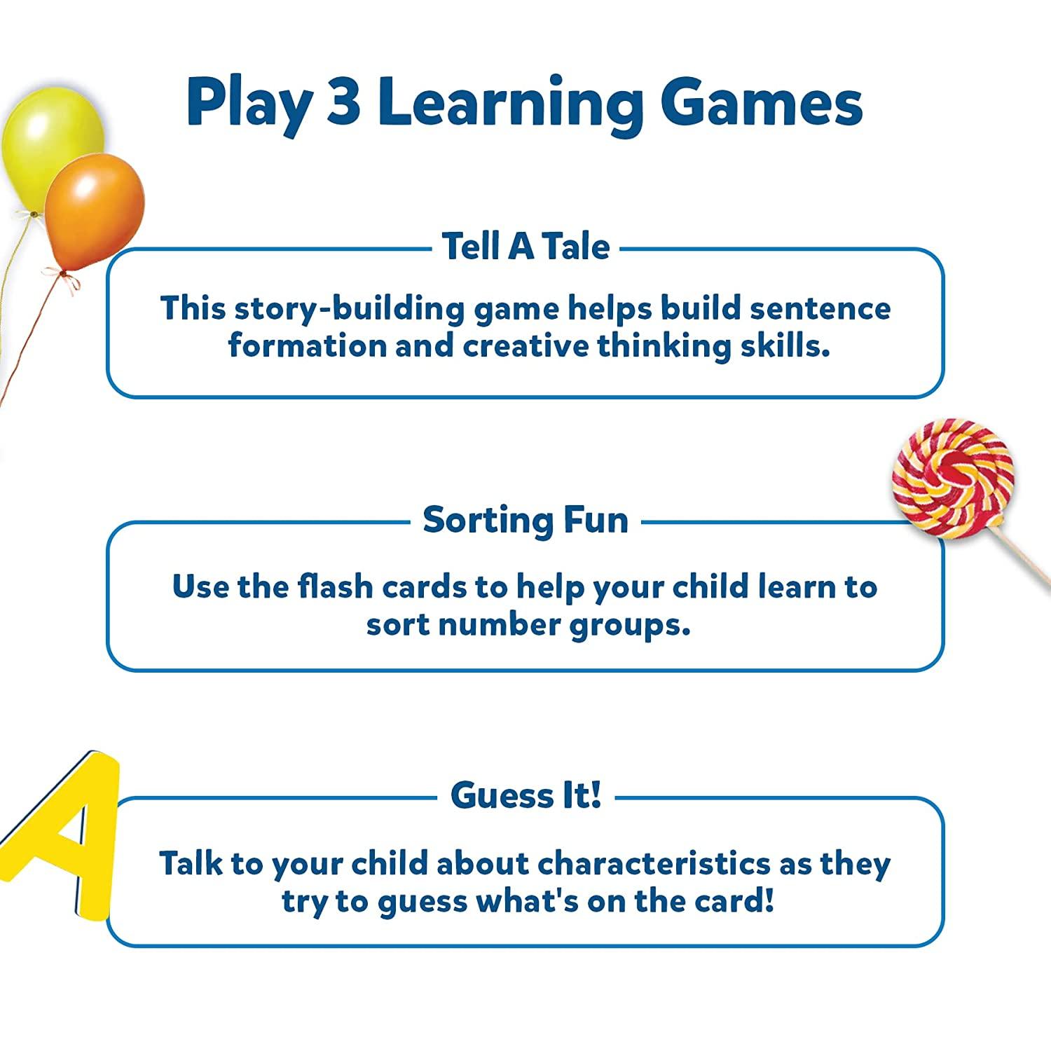 Skillmatics Letters, Numbers, Shapes & Colors - 3 in 1 Educational Flash Cards for Ages 2+ - FunCorp India