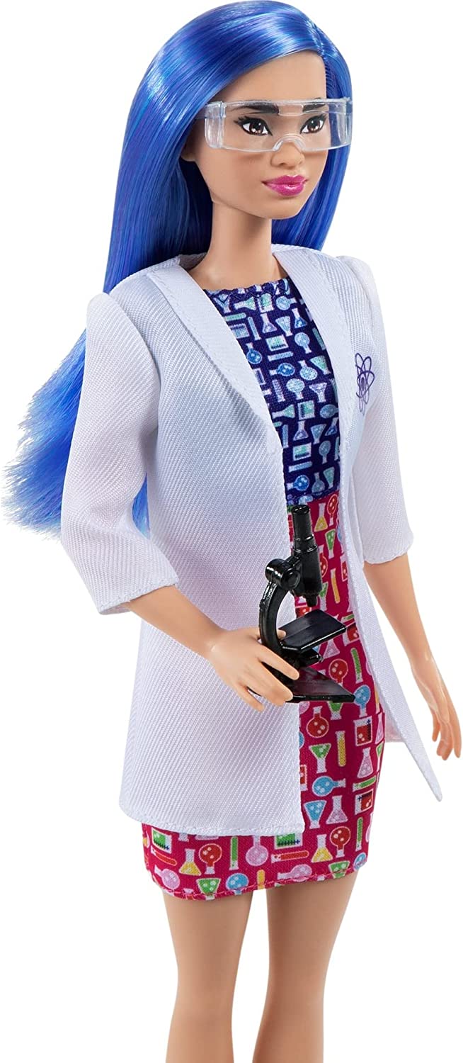 Barbie 12 Inch Blue Hair Scientist Doll & Accessories for Ages 3 Years Old & Up