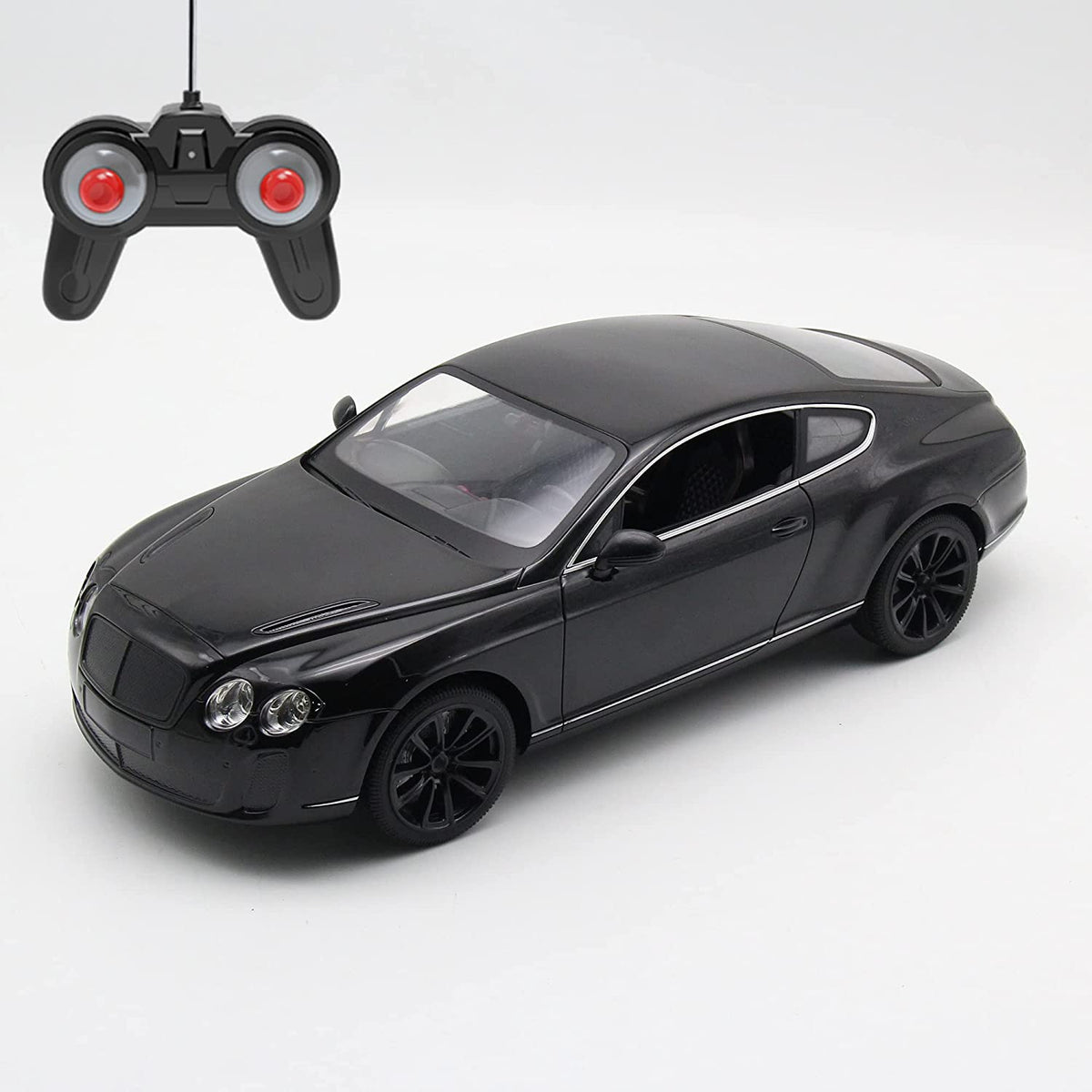 Playzu R/C 1:24 Scale Grand Tourer Vehicle, Black - Remote Control Car for Kids Ages 6+