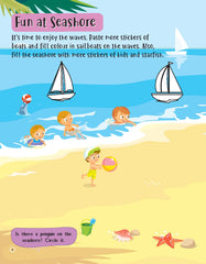Dreamland 555 Stickers, Sea, Sun and Play - An Activity Book for Kids Ages 3+