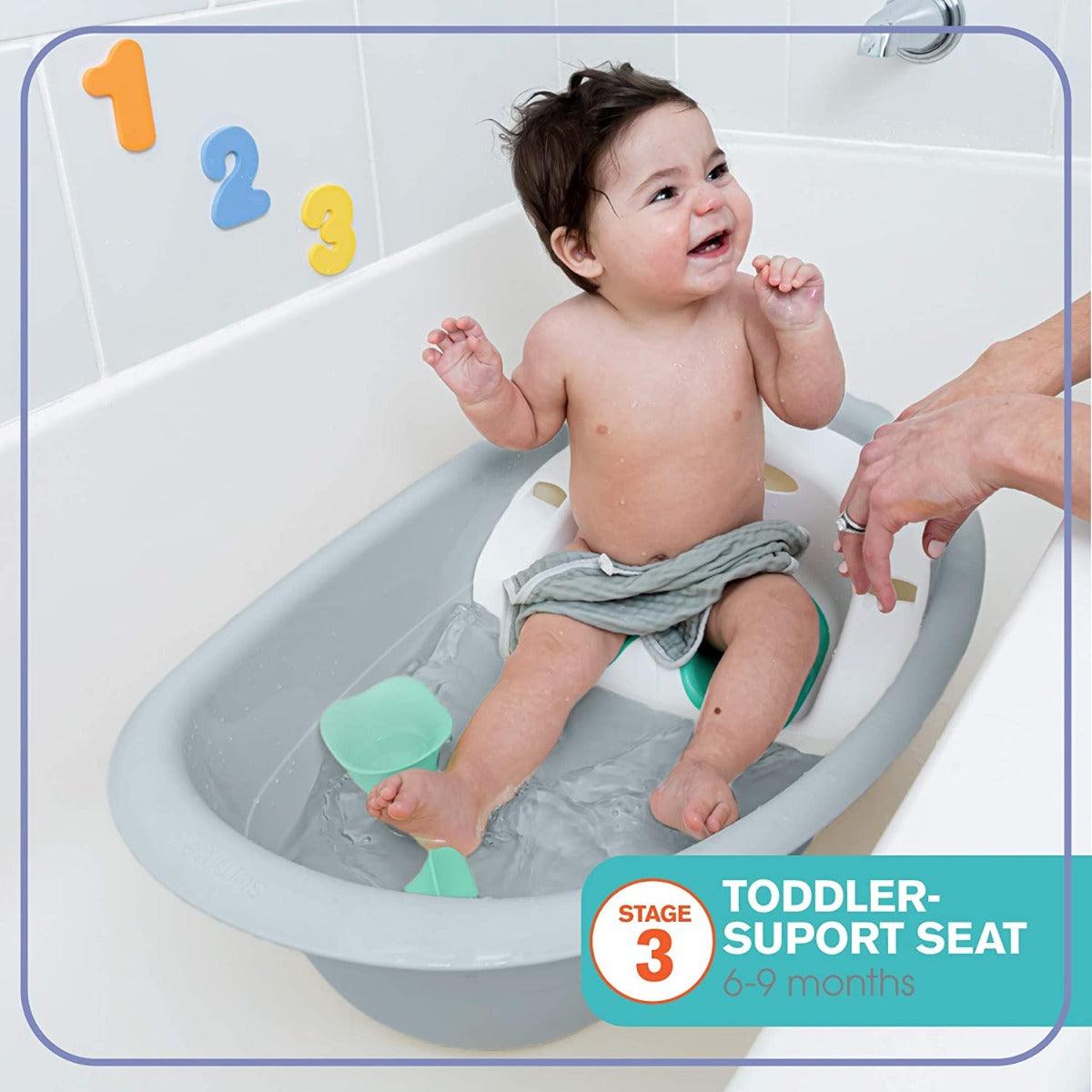 Summer Infant Gentle Support Multi-Stage Bath Tub Neutral - Bath Tub For Ages 0-12 Months