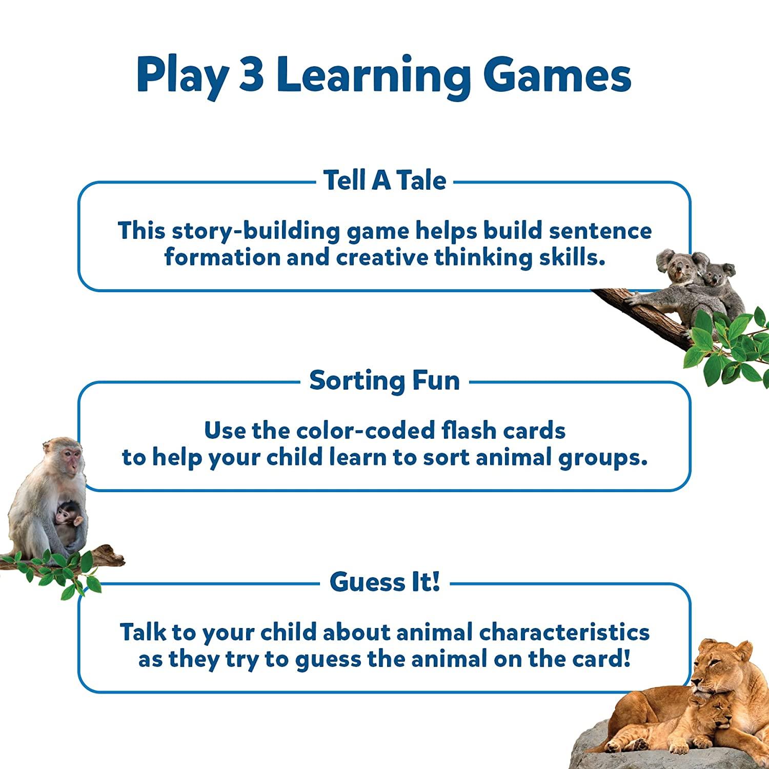 Skillmatics Animals & Their Babies - 3 in 1 Educational Flash Cards for Ages 2+ - FunCorp India