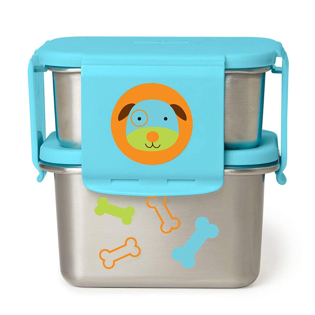 Skip Hop Zoo Back To School Dog - Stainless Steel Lunch Box For Ages 3-6 Years