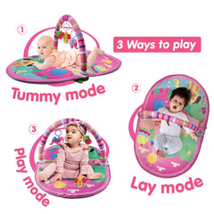 Funskool Giggles 3 In 1 Deluxe Playgym, Pink For Ages 0-3 Years