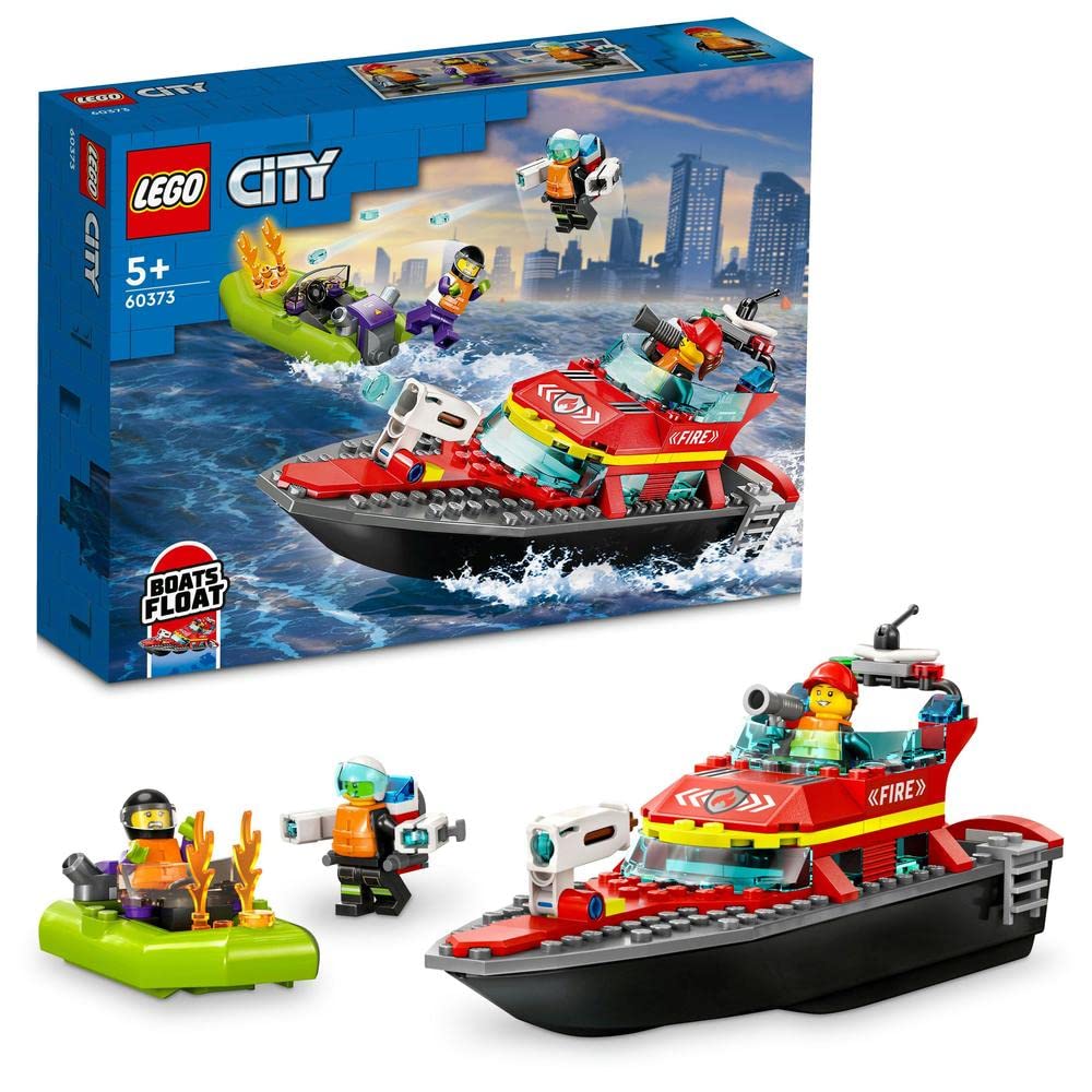 LEGO City Fire Rescue Boat Building Kit For Ages 5+