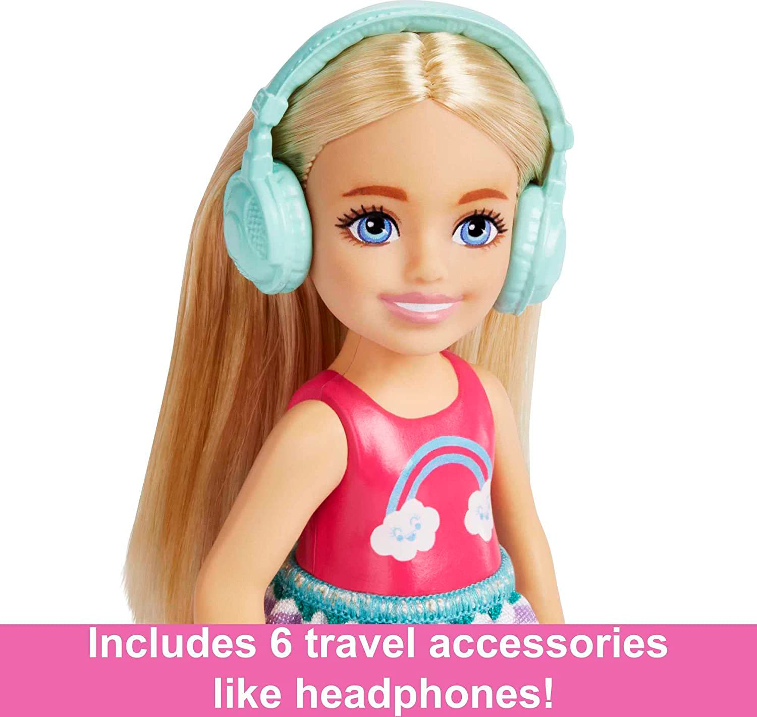 Barbie Chelsea Blonde Doll Travel Set Accessories with Puppy, Pet Carrier & Backpack for Kids Ages 3+