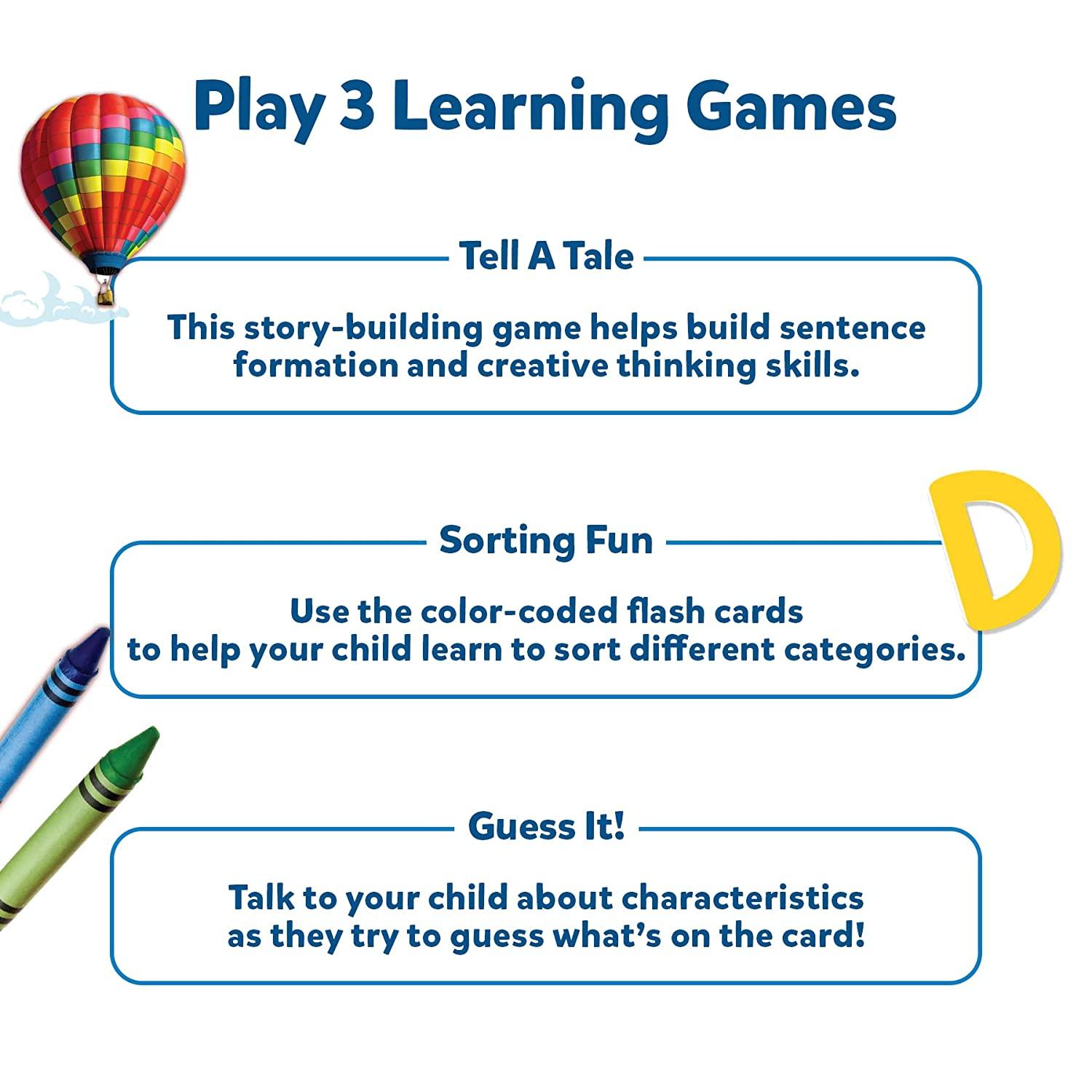 Skillmatics Letters & First 100 Words - 3 in 1 Educational Flash Cards for Ages 2+ - FunCorp India