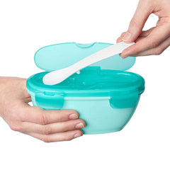 Skip Hop Easy-Serve Travel Bowl Teal - Weaning Accessory For Ages 0-3 Years
