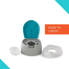 Summer Infant 3In1 Train With Me Potty Training Blue & Grey - Potty Training For Ages 18-48 Months