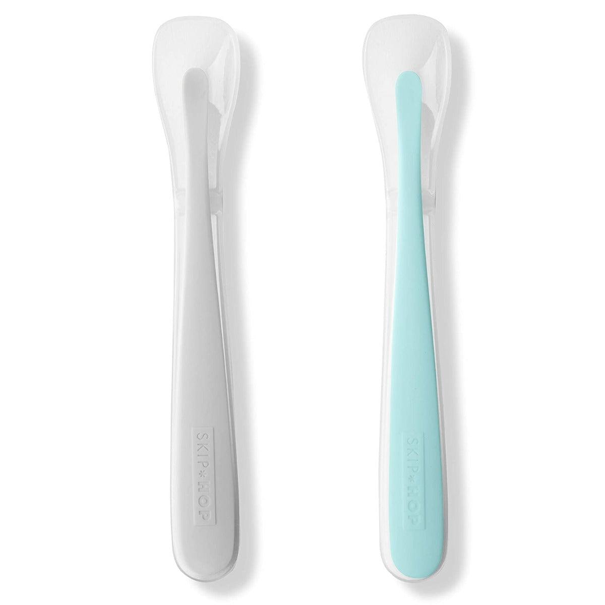 Skip Hop Easy-Feed Spoons Teal-Grey - Weaning Accessory For Ages 0-3 Years