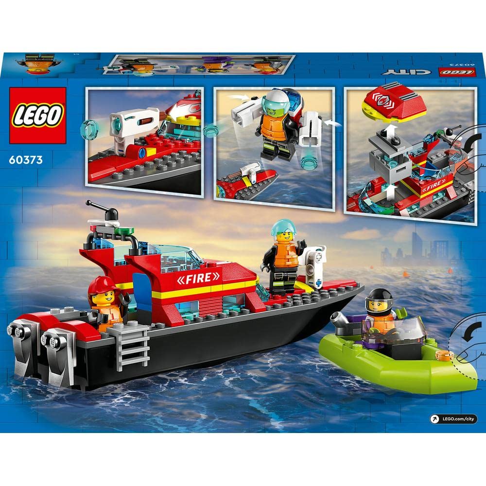 LEGO City Fire Rescue Boat Building Kit For Ages 5+