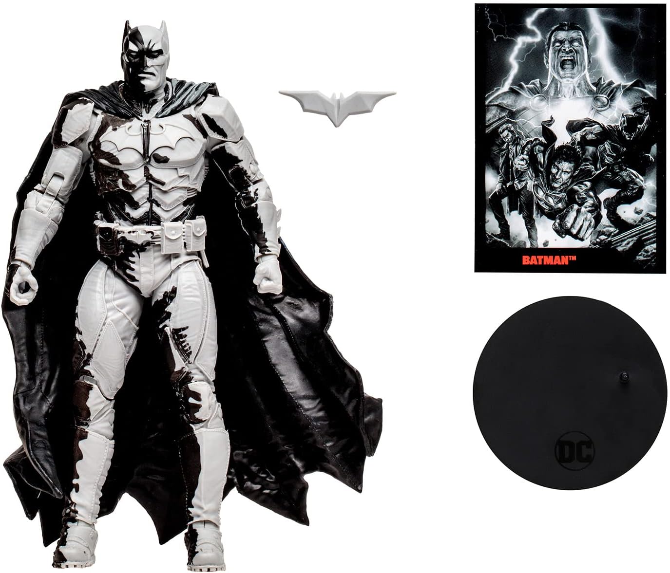 Mcfarlane Toys DC Direct - Batman (Line Art Variant) Gold Label 7 Inch Action Figure with Comic - Black Adam