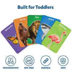 Skillmatics First 100 Animals - 3 in 1 Educational Flash Cards for Ages 2+ - FunCorp India