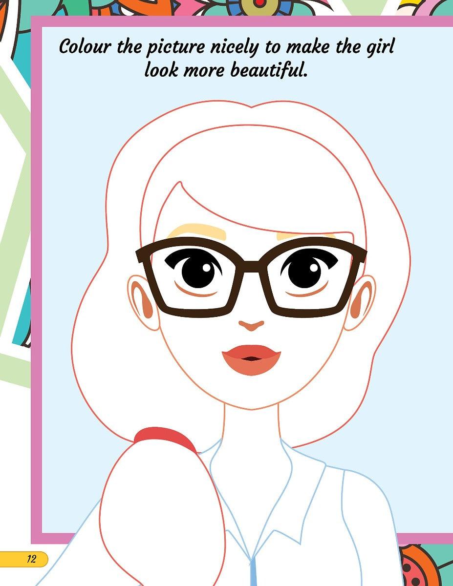 Make A Pretty Face with 100+ Stickers - Interactive Book for Kids Ages 5+ (English)