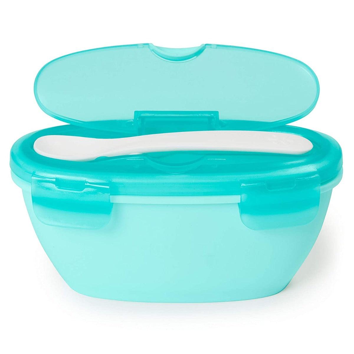Skip Hop Easy-Serve Travel Bowl Teal - Weaning Accessory For Ages 0-3 Years
