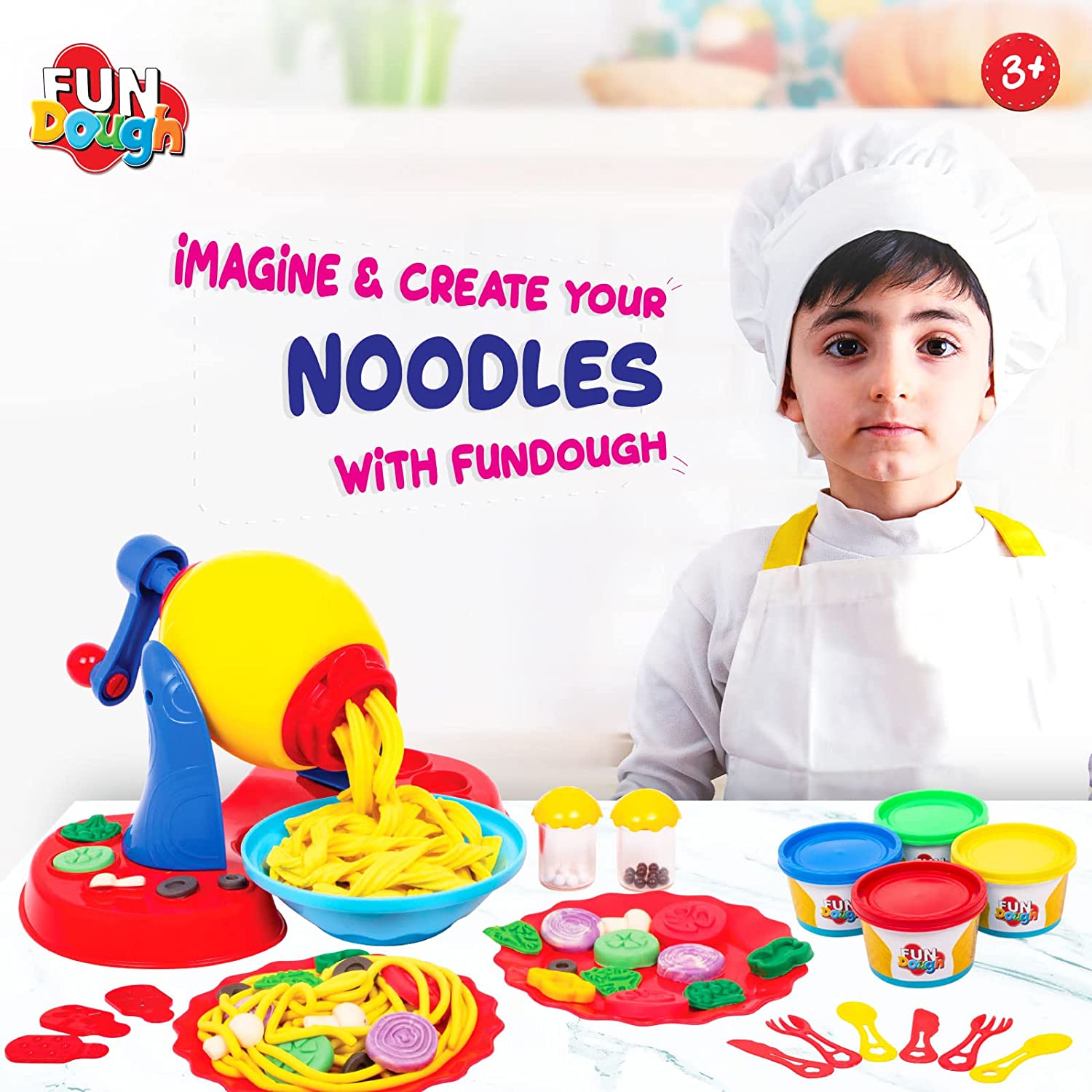 Buy Funskool Fundough Noodle Party Playset for Ages 3 Years and