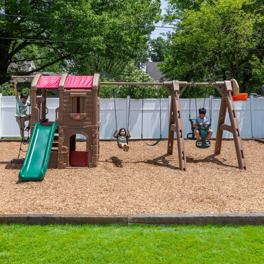 Step2 Naturally Playful Adventure Lodge Play Center with Glider for Kids - FunCorp India