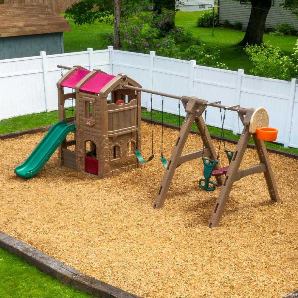 Step2 Naturally Playful Adventure Lodge Play Center with Glider for Kids - FunCorp India