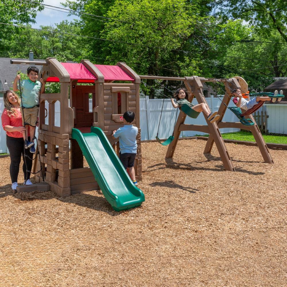 Step2 Naturally Playful Adventure Lodge Play Center with Glider for Kids - FunCorp India