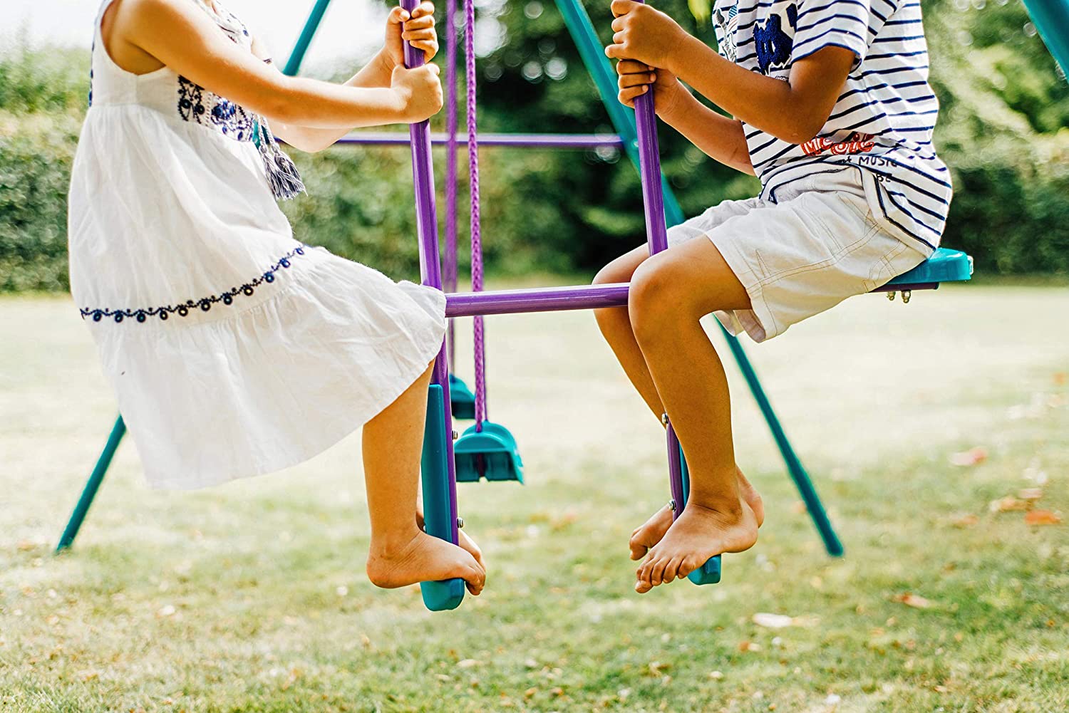 Plum Metal Jupiter Double Swing and Glider Set for Kids Ages 3-10 Years