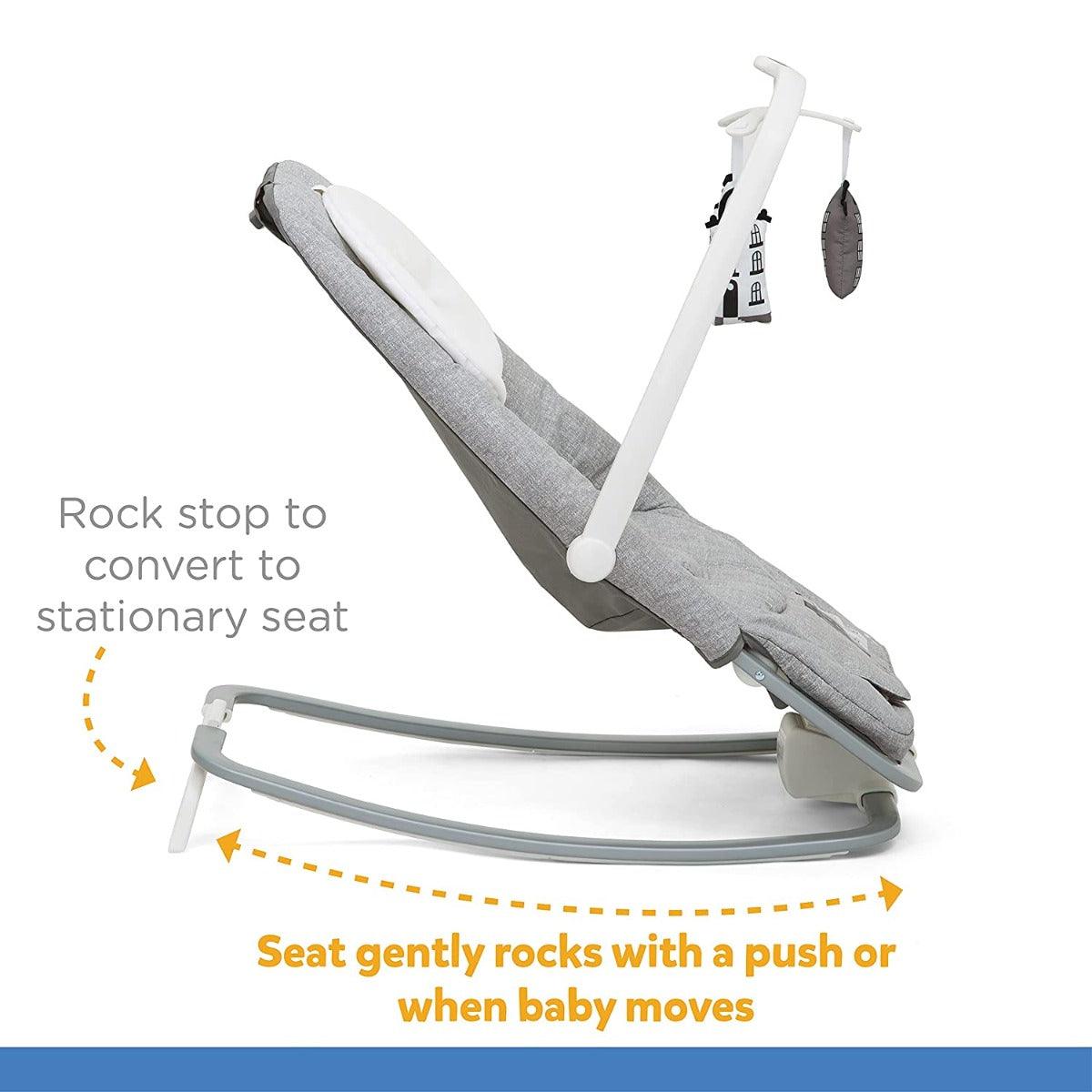 Joie Dreamer Rocker and Bouncer Petite City - With 3 Position Reclining Seat for Ages 0-1 Years