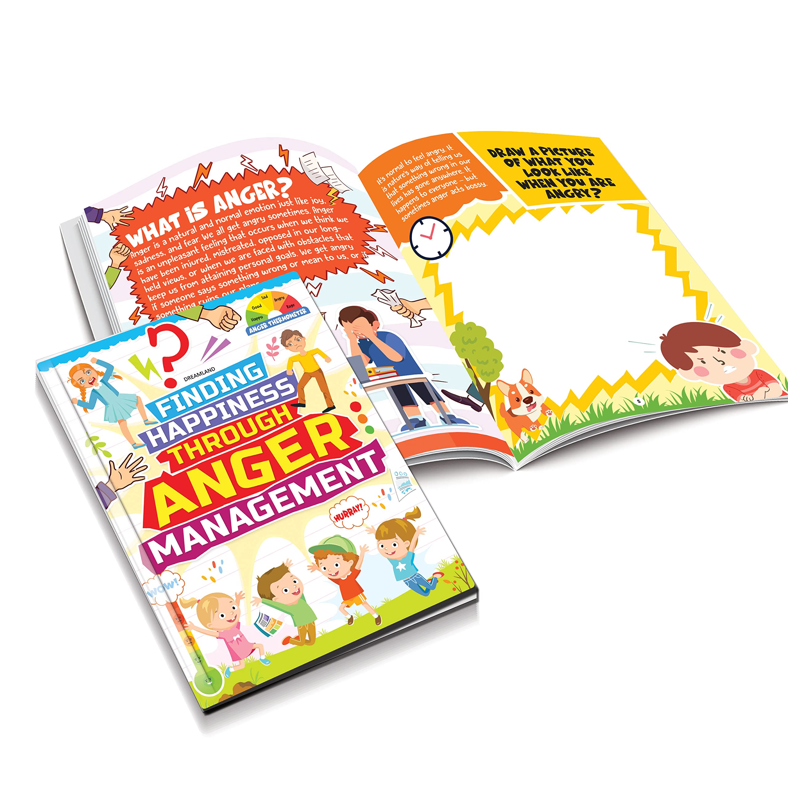 Dreamland Anger Management - Finding Happiness Series - An Interactive & Activity Book For Kids (English)