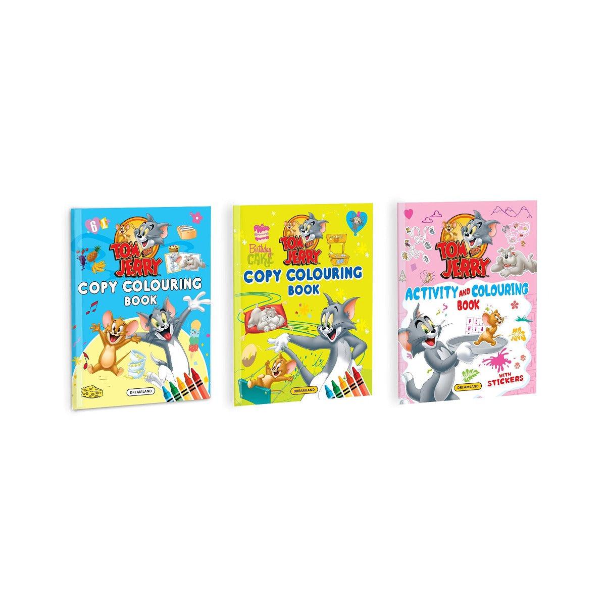 Dreamland Tom and Jerry Copy Colouring and Activity Books Pack - A Drawing Painting & Colouring Book For Kids - Pack of 3 Books(English)