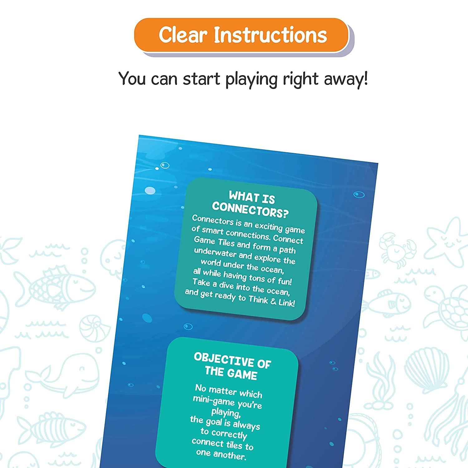 Skillmatics Connectors Think & Link Shark Attack - Family Game for Ages 6+ - FunCorp India