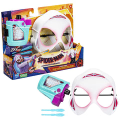 Marvel Spider-Man: Across The Spider-Verse Spider-Gwen Web-Shot Slinger Mask and Blaster Set for 5 Year Old and Up