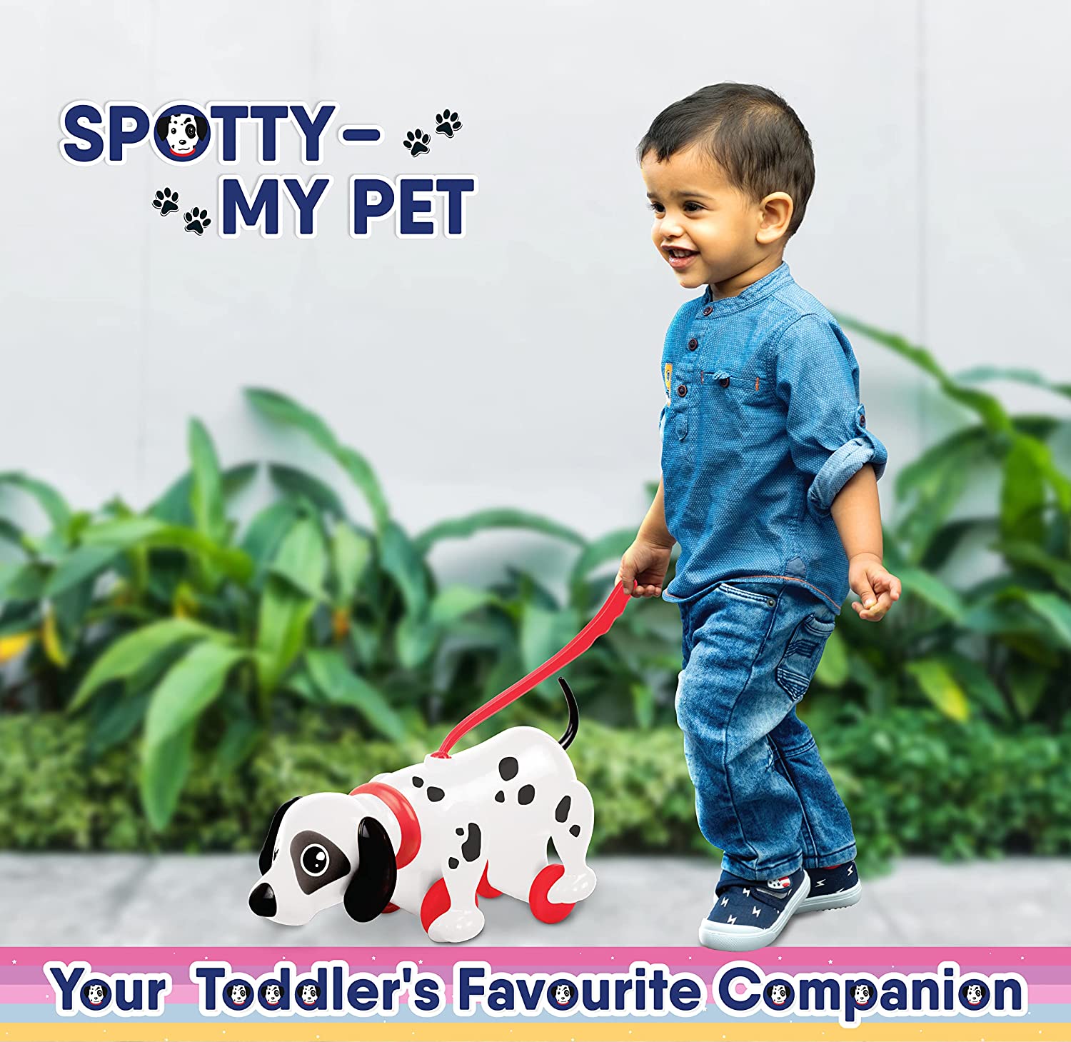 Funskool Giggles Spotty My Pet Pull Along Toy for Kids Ages 18 Months & Above