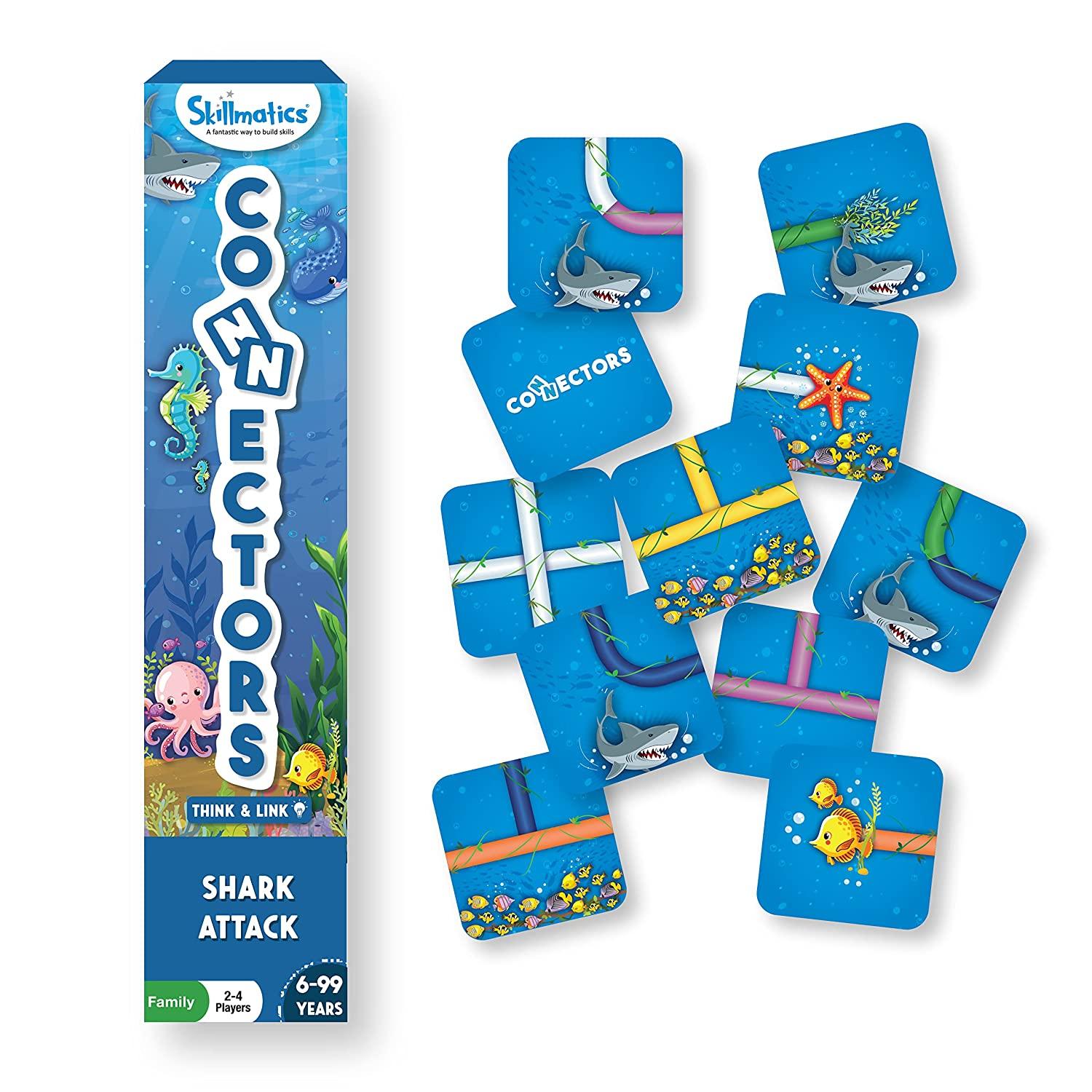 Skillmatics Connectors Think & Link Shark Attack - Family Game for Ages 6+ - FunCorp India