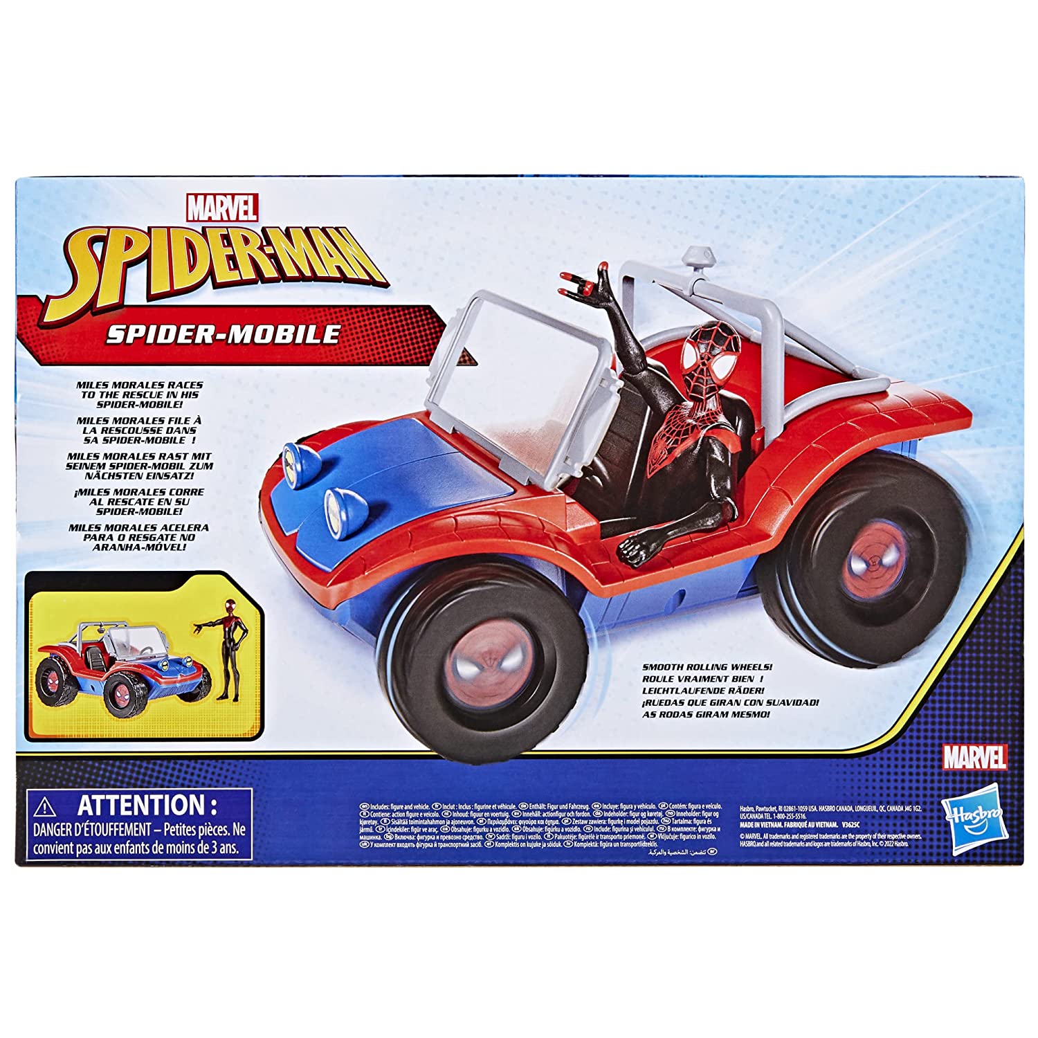 Spider-Man Marvel Stunt Vehicle 6-Inch-Scale Super Hero Action Figure and  Vehicle Toy Great Kids for Ages 4 and Up