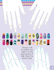 Nail Art and Hair Style- Create and Colour Your Own Nail Art with 150 Glitter Stickers - An Activity Book for Kids Ages 5+ (English)