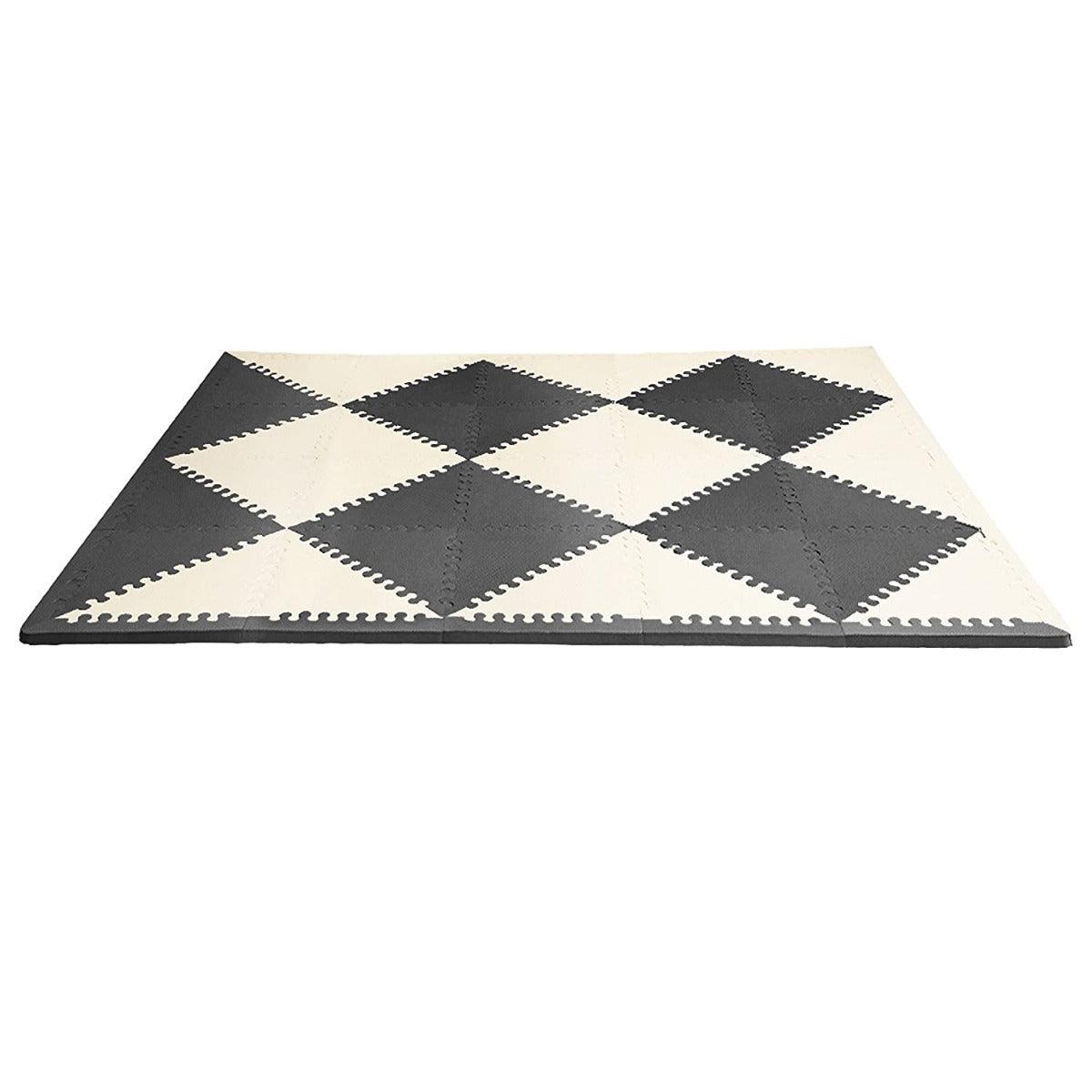 Skip Hop Playspot Geo Playgym & Mats Black-Cream - Playmats For Ages 0-2 Years