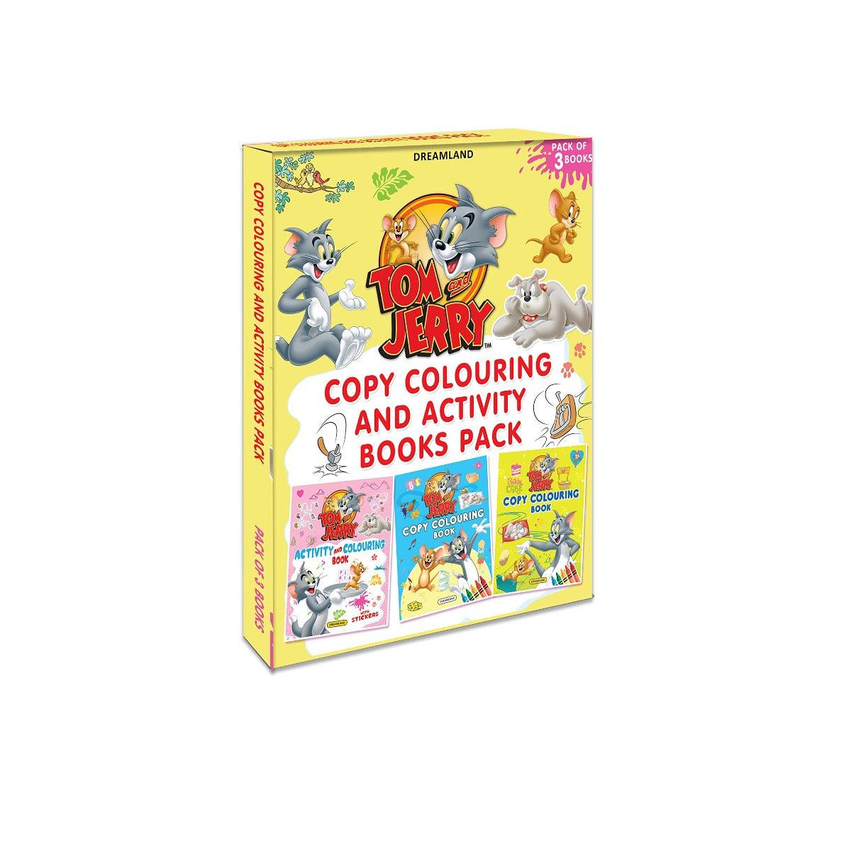 Dreamland Tom and Jerry Copy Colouring and Activity Books Pack - A Drawing Painting & Colouring Book For Kids - Pack of 3 Books(English)
