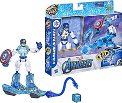 Marvel Avengers Bend and Flex Missions 6-Inch-Scale Captain America Ice Mission Figure with 2-in-1 Accessory for Ages 4 and Up