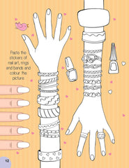 Nail Art and Hair Style- Create and Colour Your Own Nail Art with 150 Glitter Stickers - An Activity Book for Kids Ages 5+ (English)